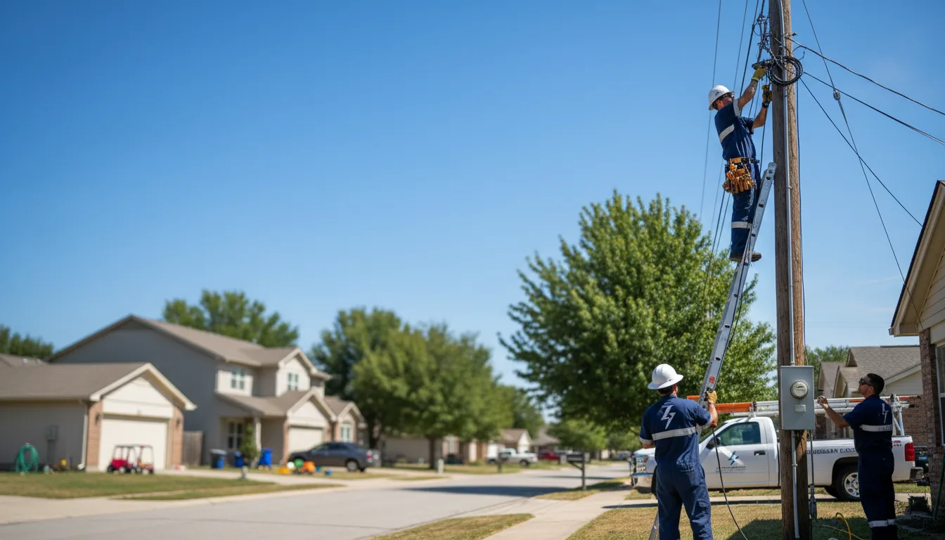 Residential electrician providing installation services in Nocona, TX